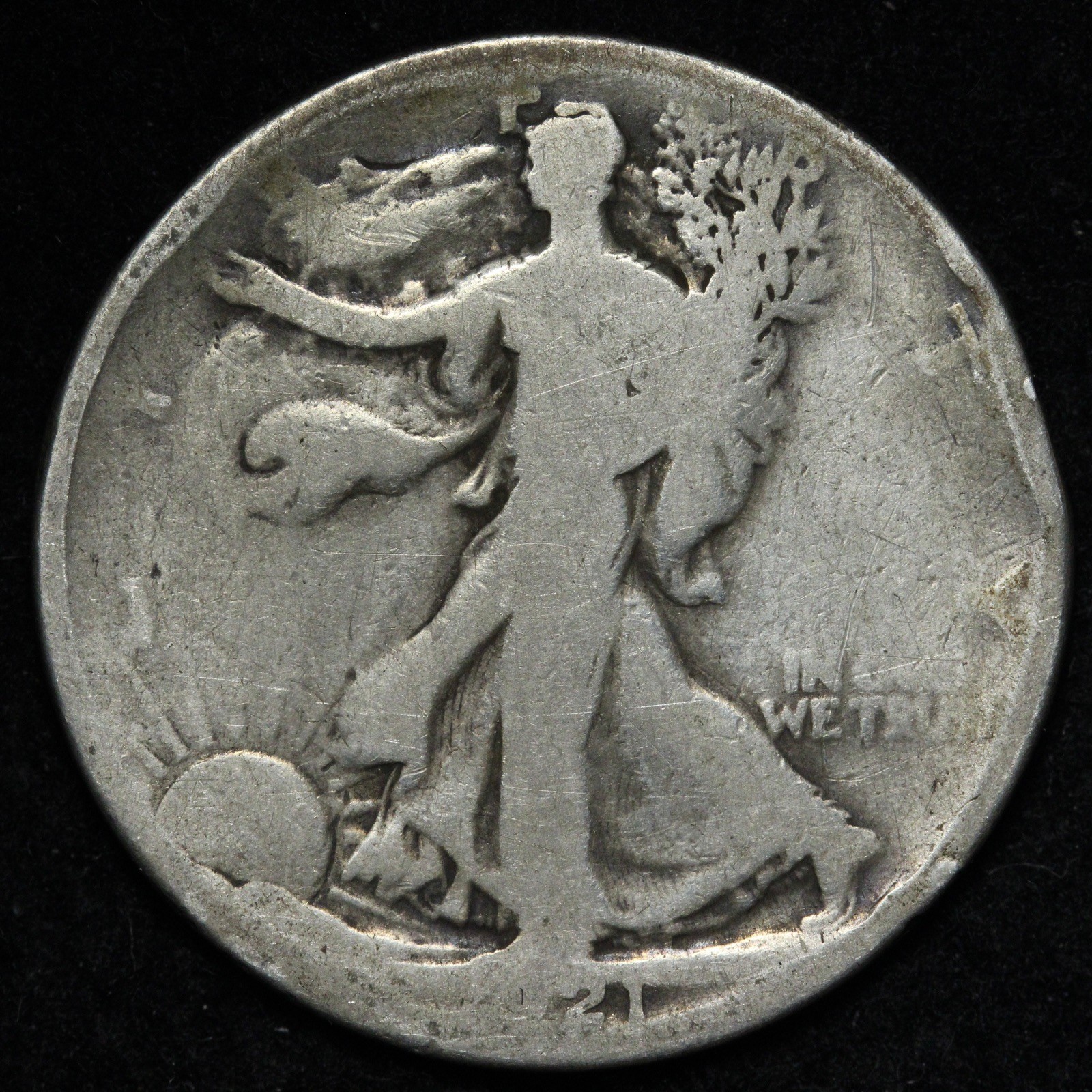 1921 Walking Liberty Silver Half Dollar GOOD E393 SGHH