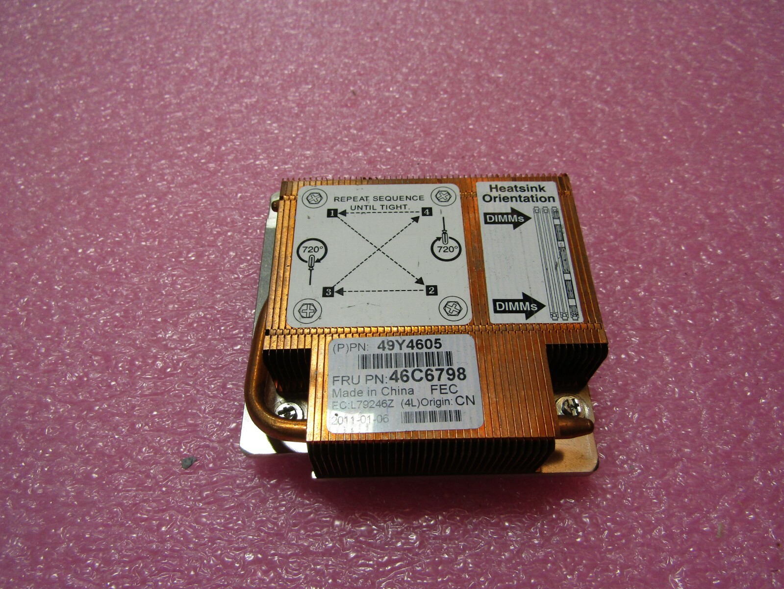 46C6798 IBM x3250 M3 Heat Sink P