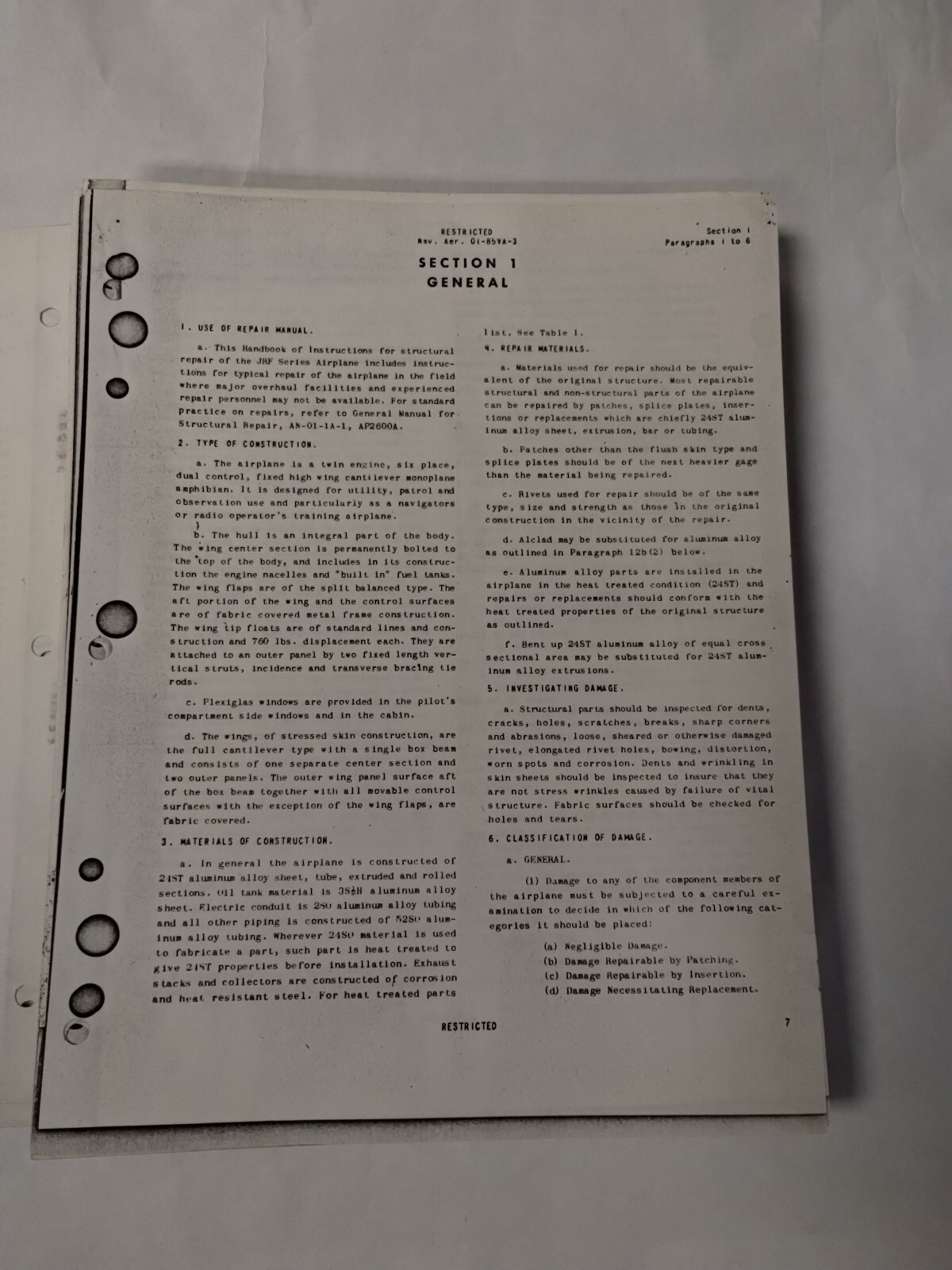 Grumman Goose Models JRF-1-2-3-4-5-6B Structural Repair-Copy