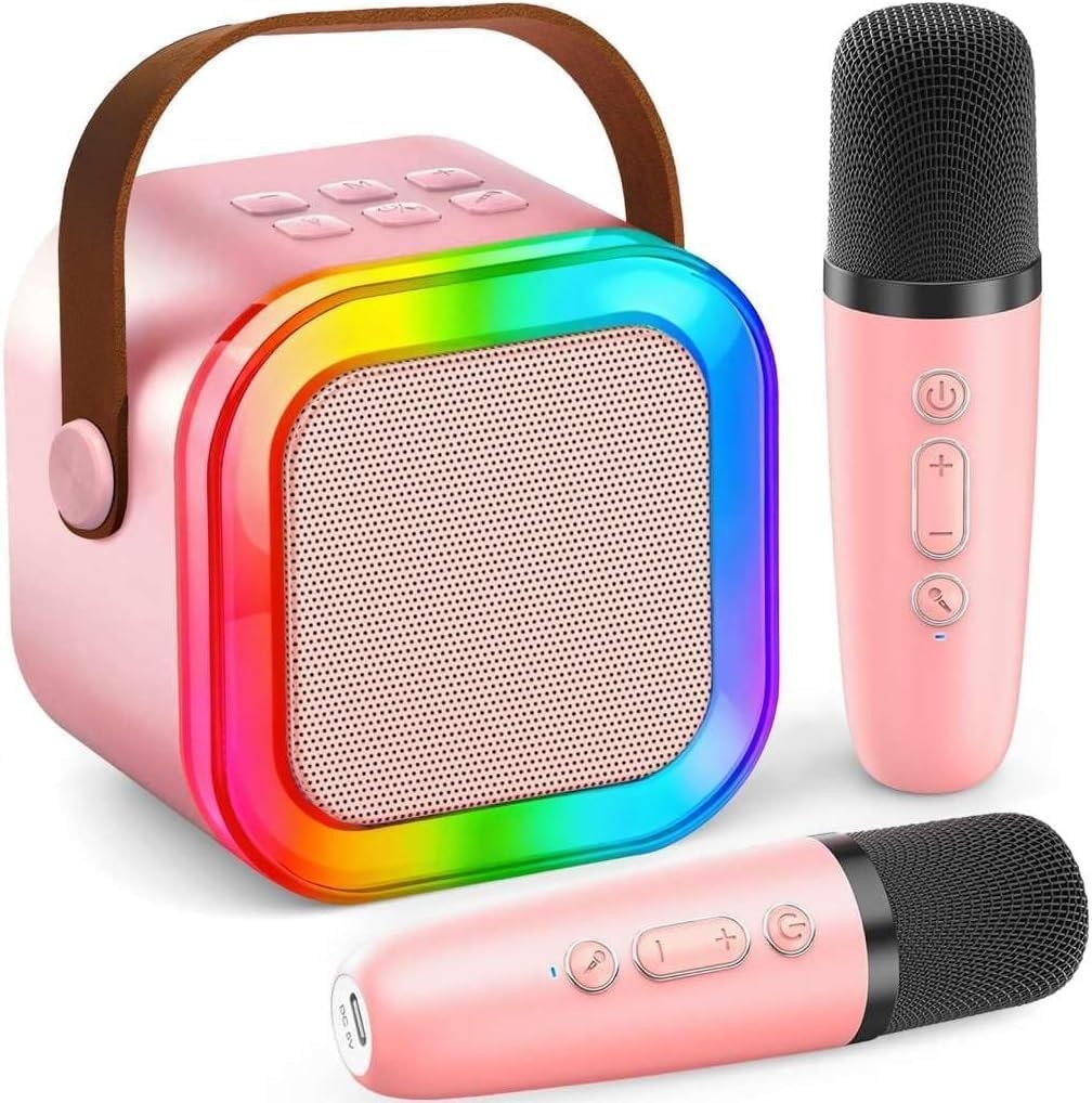 Mini máquina de karaoke para niños y adultos, altavoz Bluetooth portátil