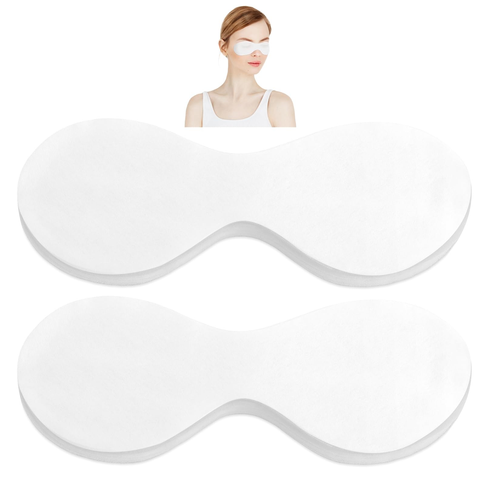 100 Sheets Eye Covers for Facials Disposable 1 Count (Pack of 100), White