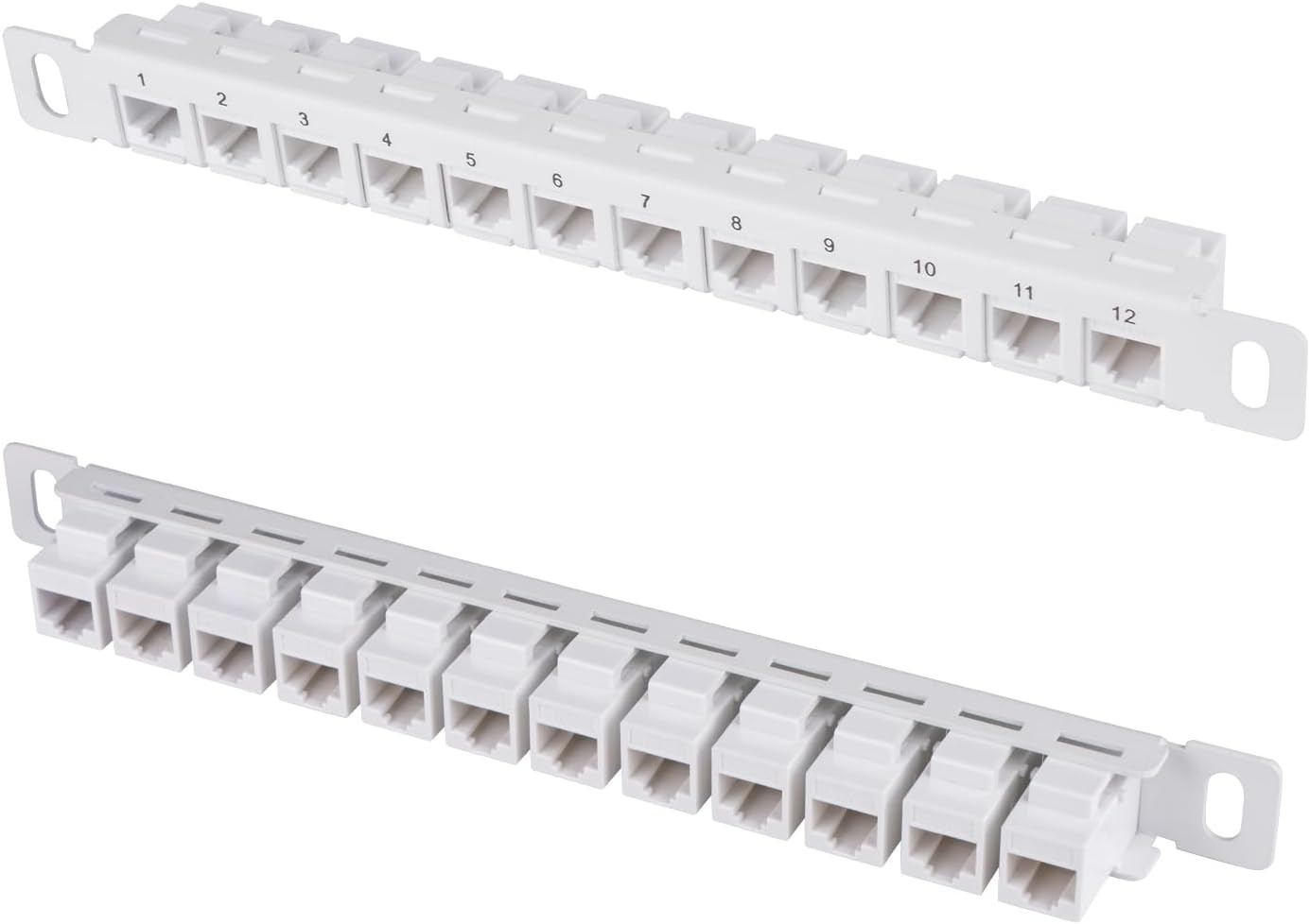 12 Port Patch Panel, 10Inch 0.5U CAT6 Network Patch Panel for Deskpi Rackmate T1
