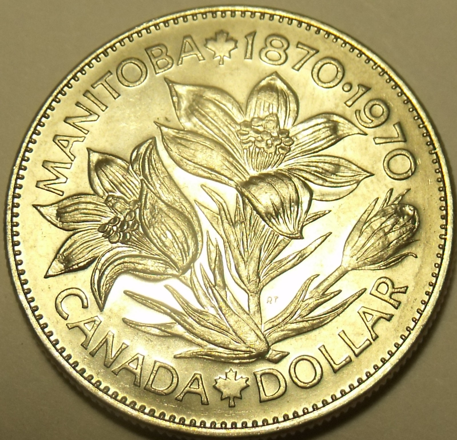 Huge Unc Canada 1970 Manitoba Dollar~Excellent Coin~Free Shipping