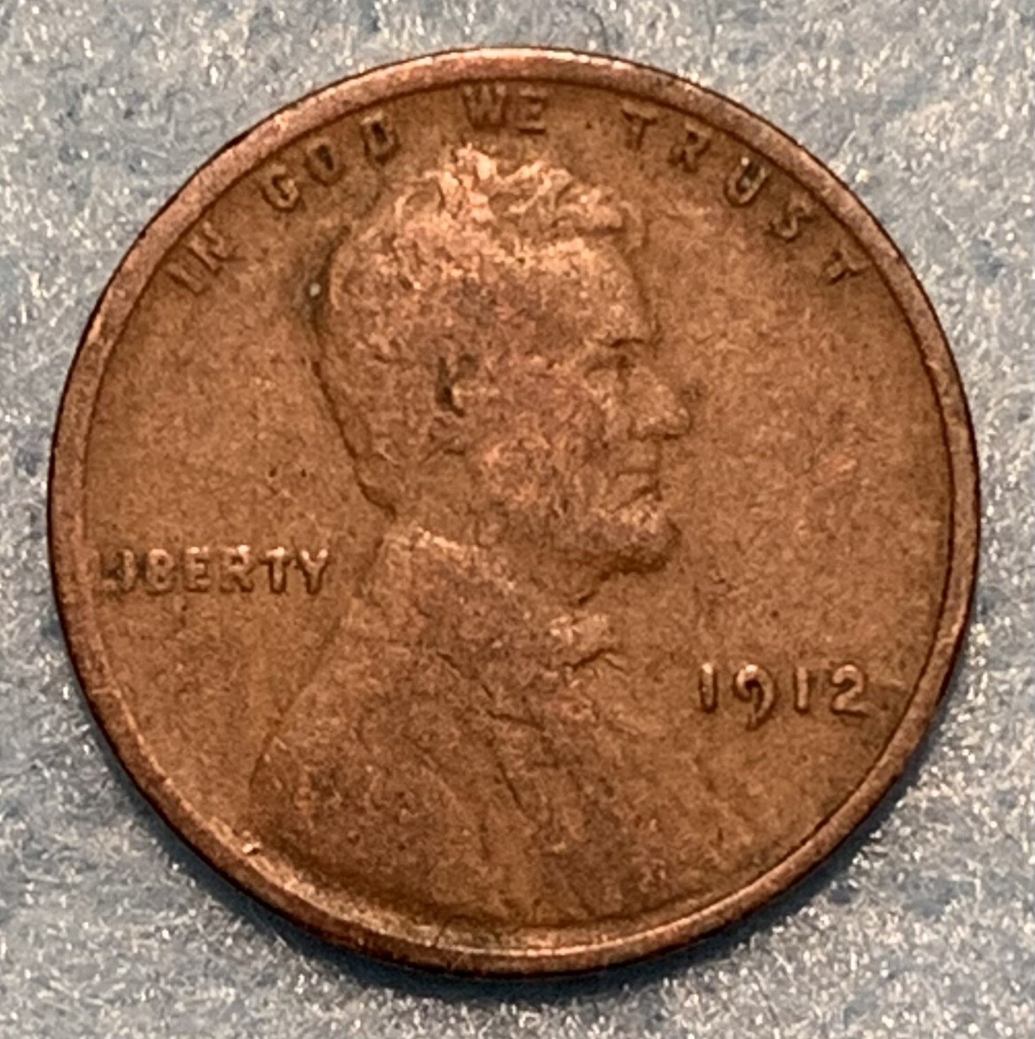 1912 P - Lincoln Wheat Penny - G/VG  X-233