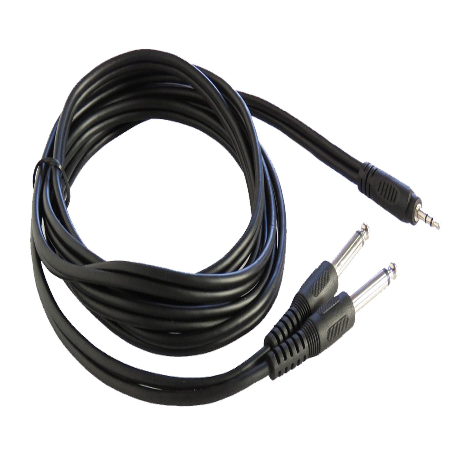6ft 3.5mm Stereo Male to Dual 63.5mm Mono Male Audio Cable, 18 TSR Male DJ Cable