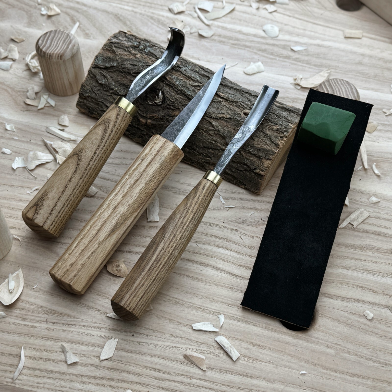 Wood Carving Kit – Forged Tools with Ergonomic Handles, Sharpening Set & Case