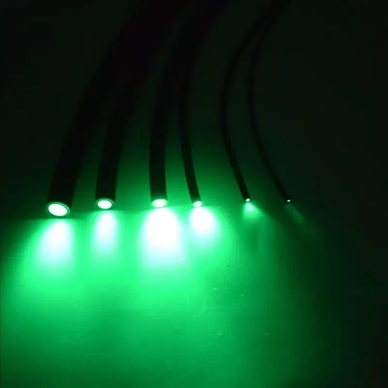 Black Cover Super Bright Solid Core End Glow Optic Fiber 1~10mm Thick Cable