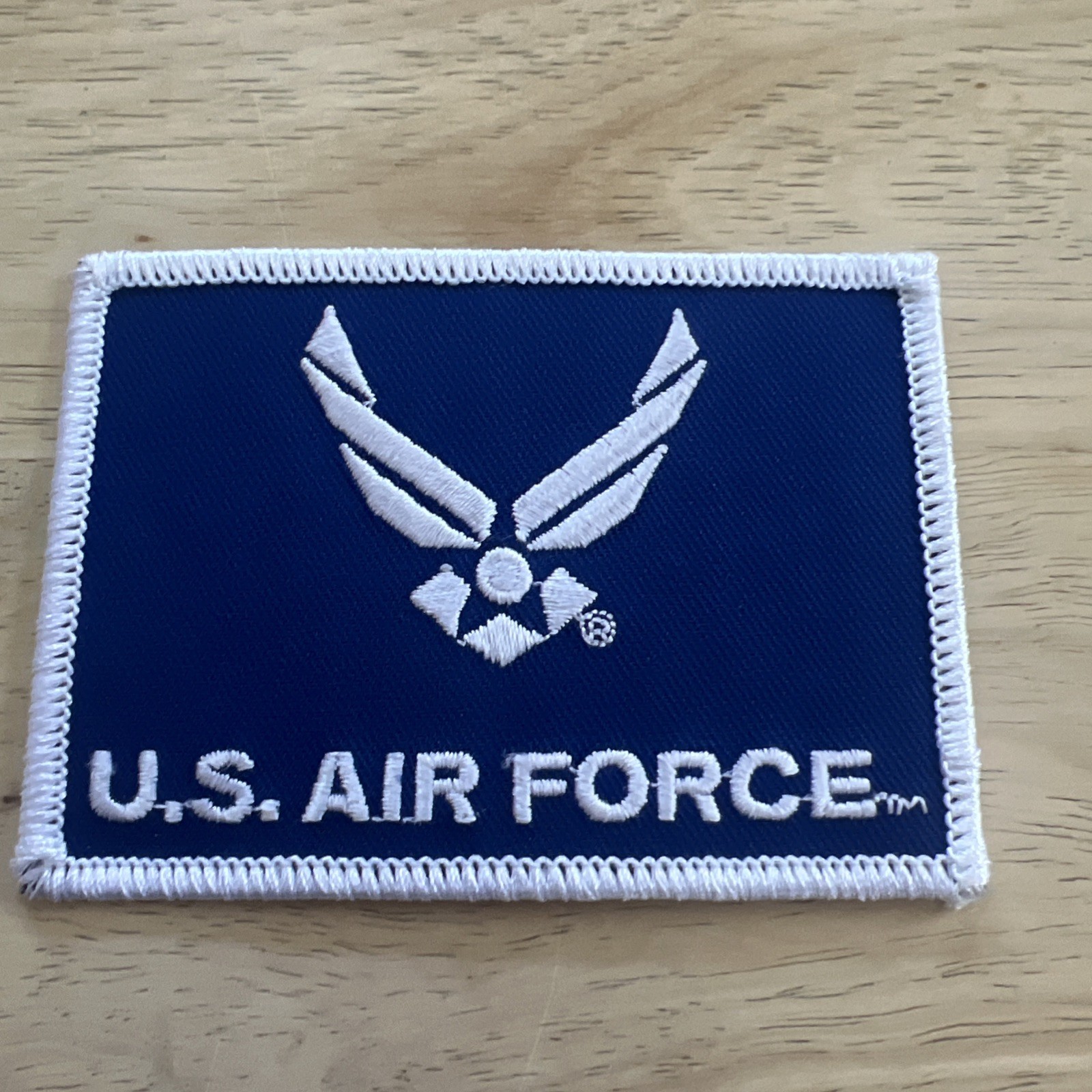 US Air Force Logo SQ Embroidered Iron On Patch - USAF New