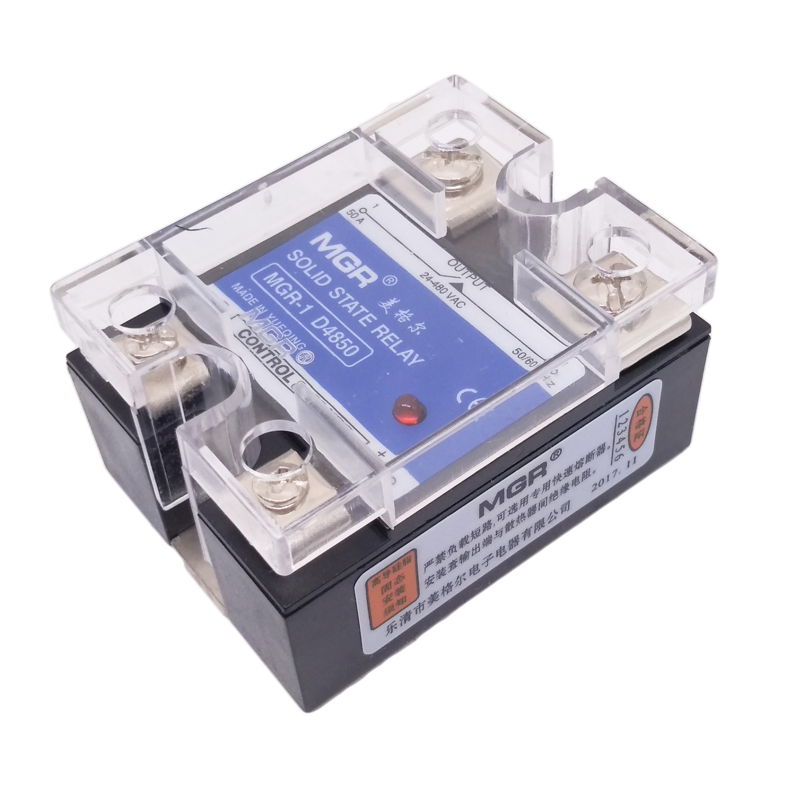 US Stock 50A Solid State Relay SSR DC-AC Input 3-32V DC Load 24-480V ​AC D4850