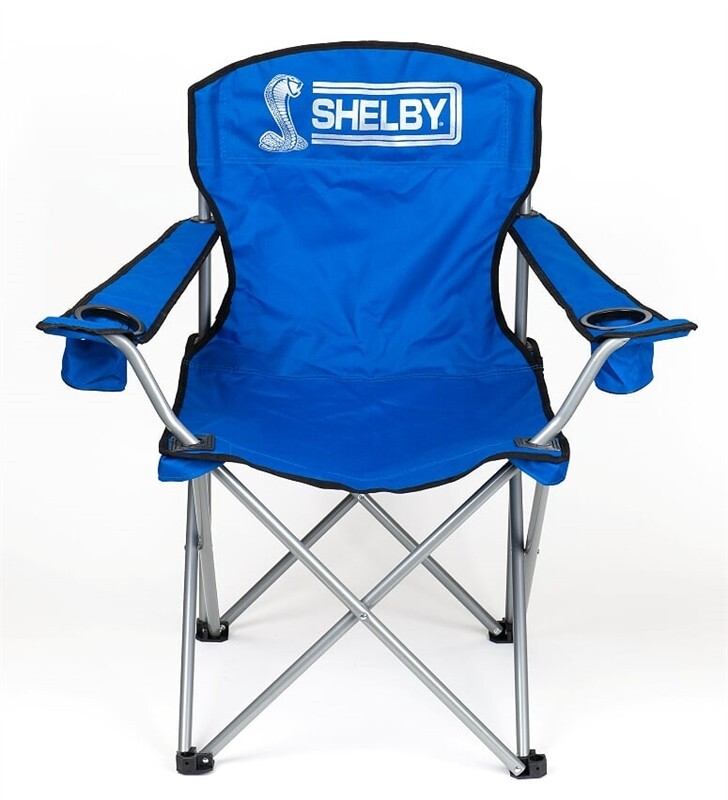Shelby Super Snake Cobra Logo Blue Folding Chair Ford Mustang GT500 GT350 SVT