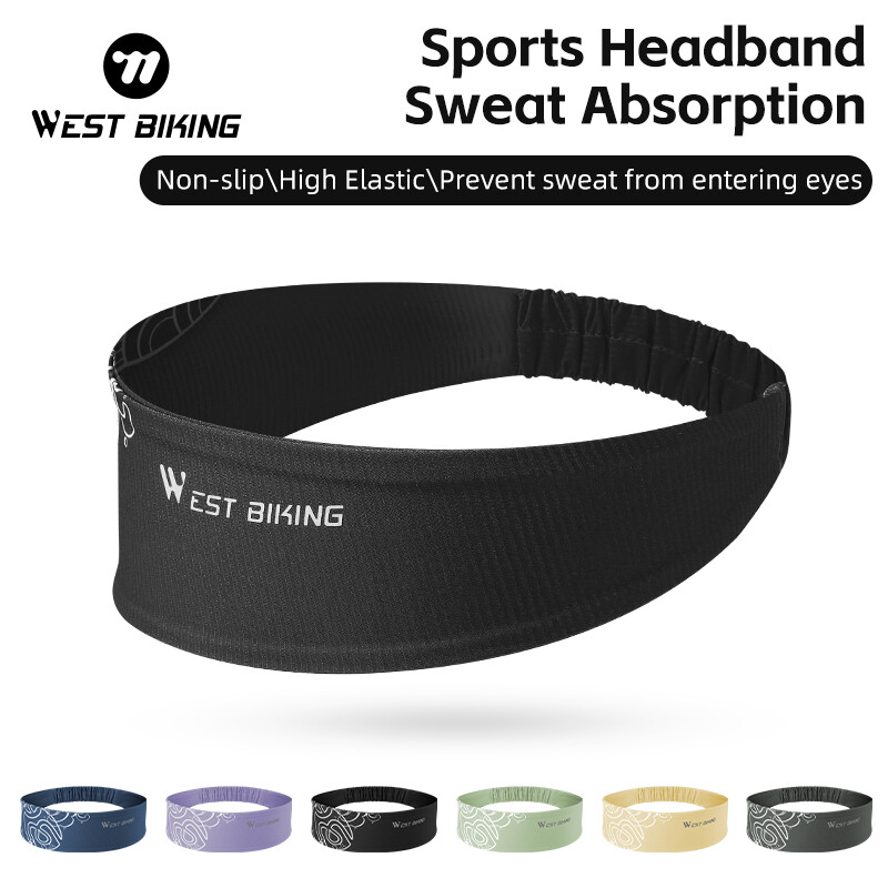 WEST BIKING Summer Cycling Outdoor Sweatband Widen Moisture Wicking Headband
