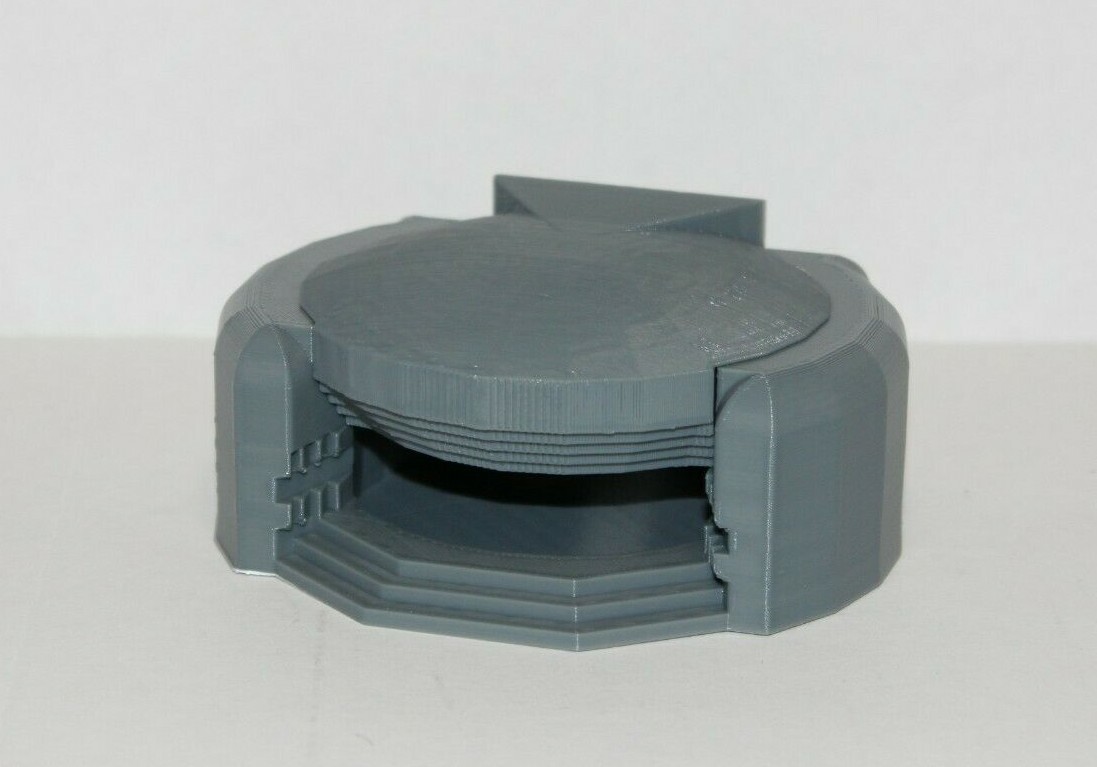 WWII Era German Bunker PAK Cannon 3D Printed 1:144 1:100 1:87 1:72 1:48