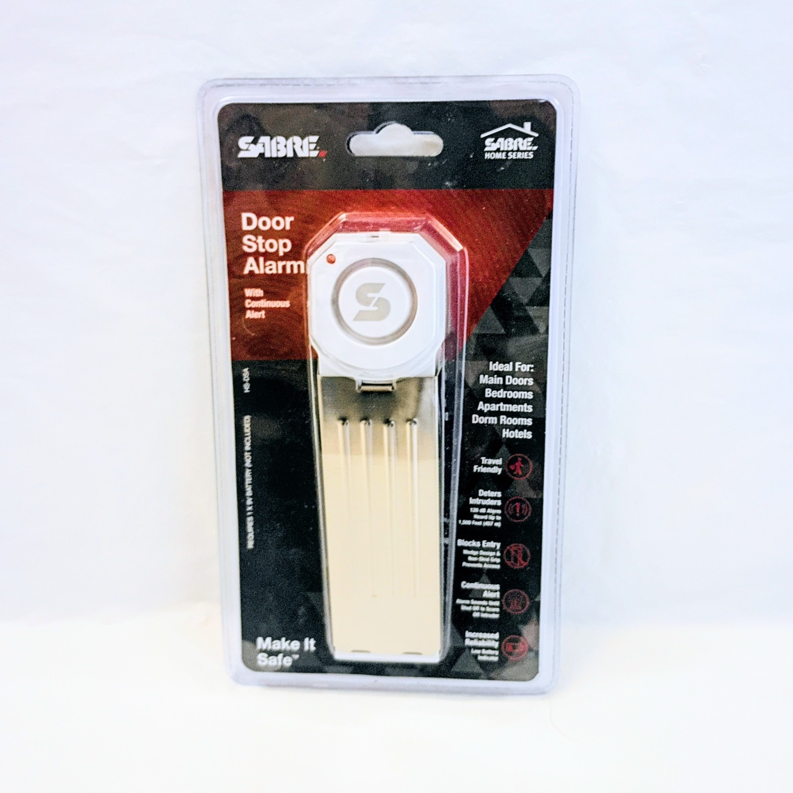 Sabre 120 dB Siren Door Stop Wedge-Type Security Alarm