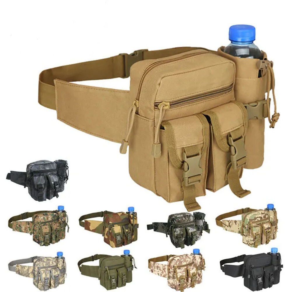 Tactical Molle Sling Chest Bag Fanny Pack Outdoor Travel Hiking Waist Belt Bag