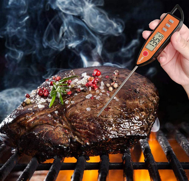 Digital Waterproof Instant Read Thermometer for Food, Meat, Milk, Long Probe