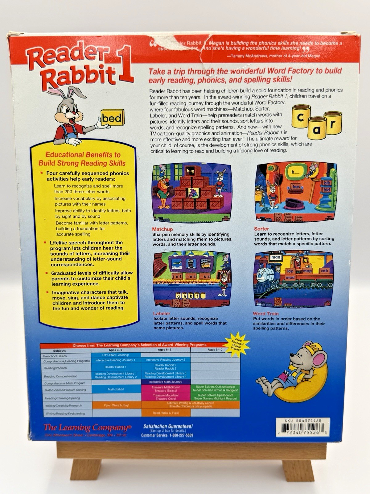 The Learning Company Reader Rabbit 1 CD-ROM Complete, Sealed CD