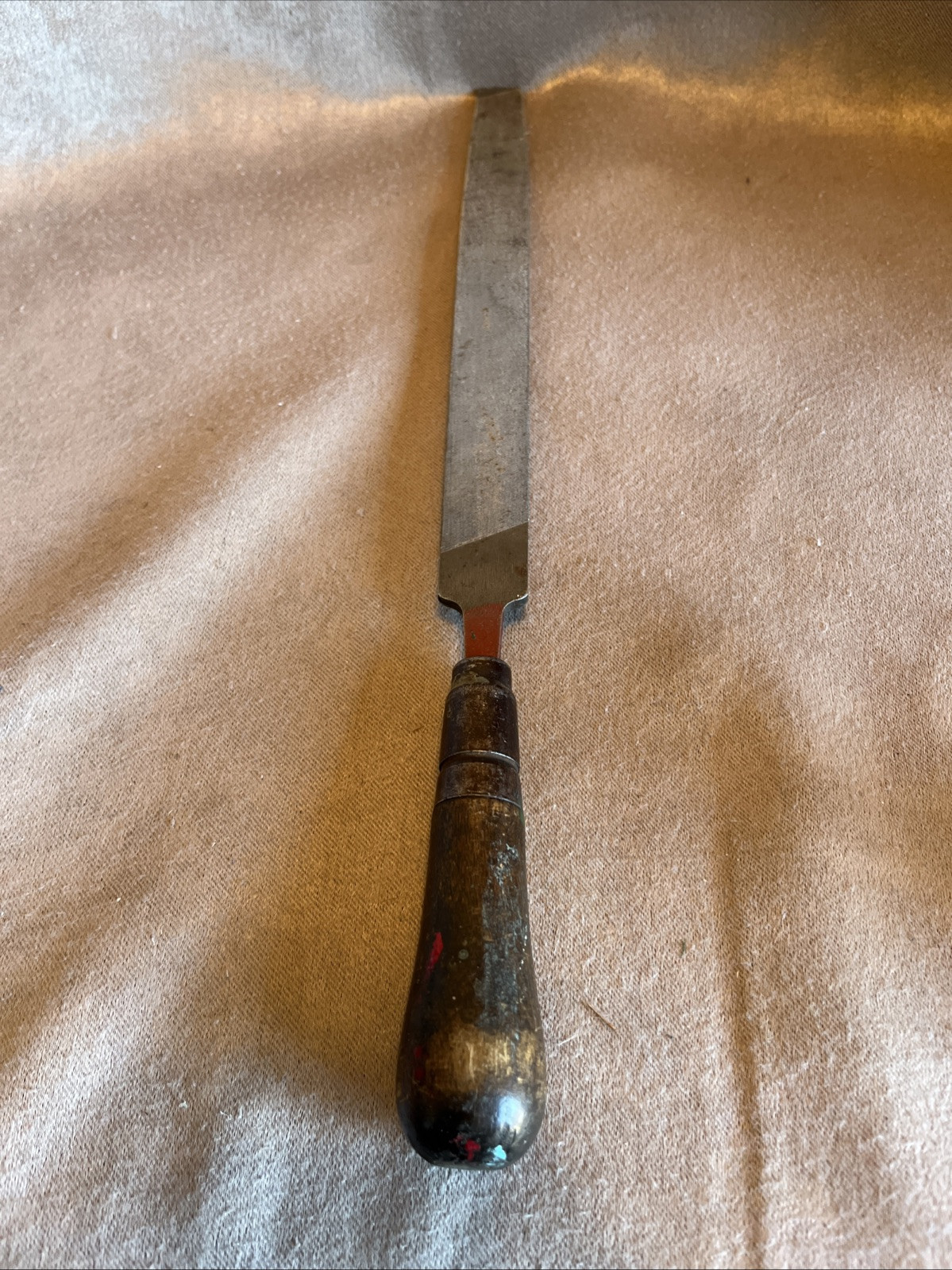 VTG SIMONDS STEEL FILE 12” NUCUT MILL 2ND USA LUTZ WOODEN HANDLE GREAT TOOL