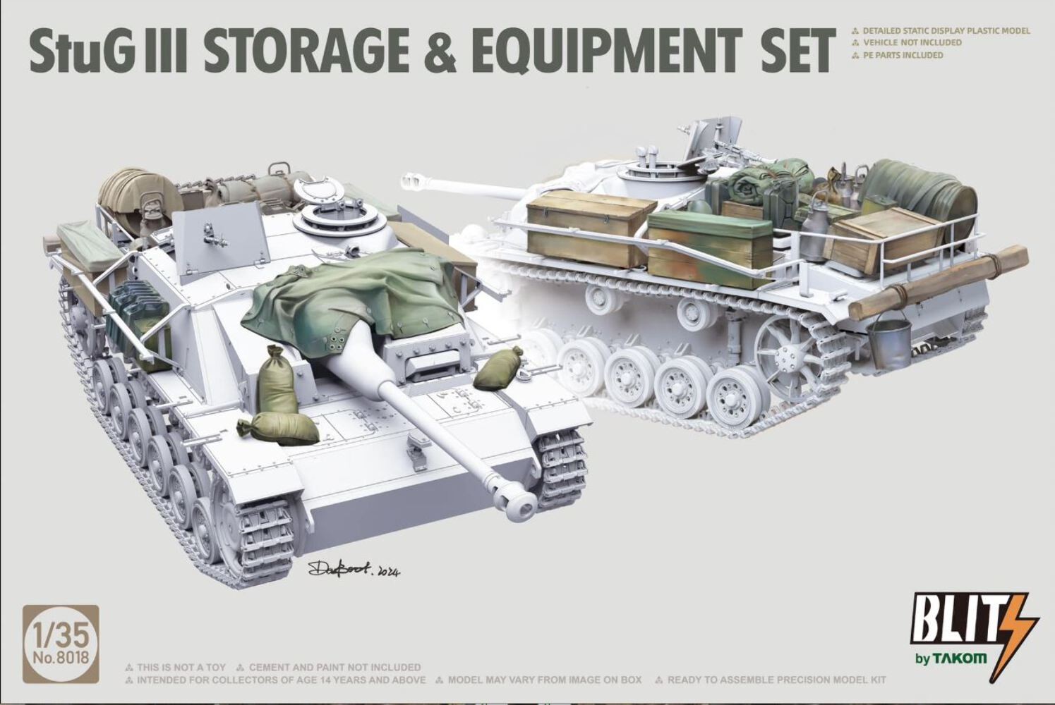 TAKOM 8018 1/35 StuG III STORAGE EQUIPMENT Accessories