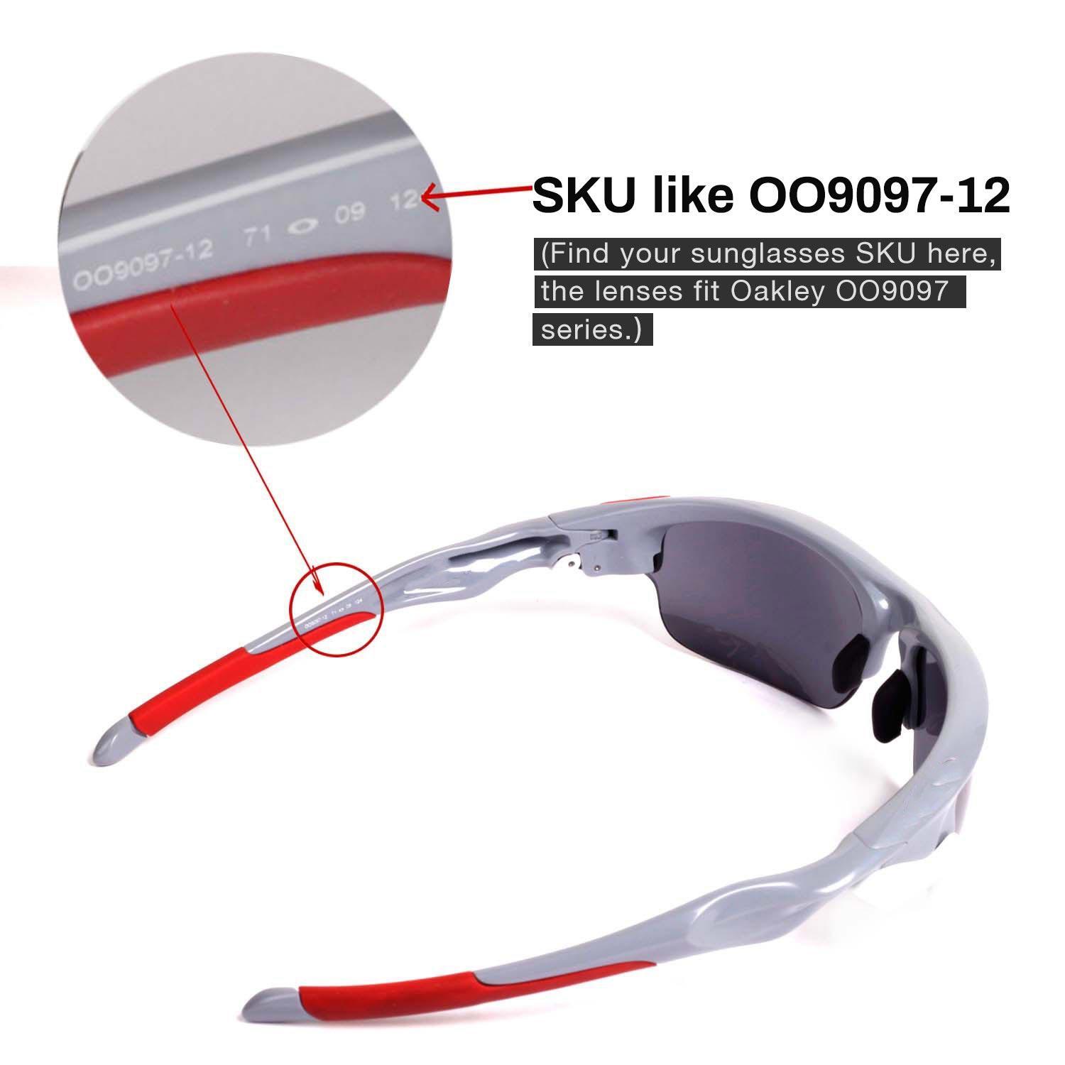 Walleva Replacement Lenses for Oakley Fast Jacket Sunglasses - Multiple Options