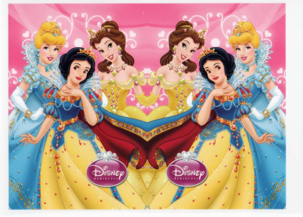 2 X IRON ON Transfer PRINCESS Cartoon 15 X 20 CM