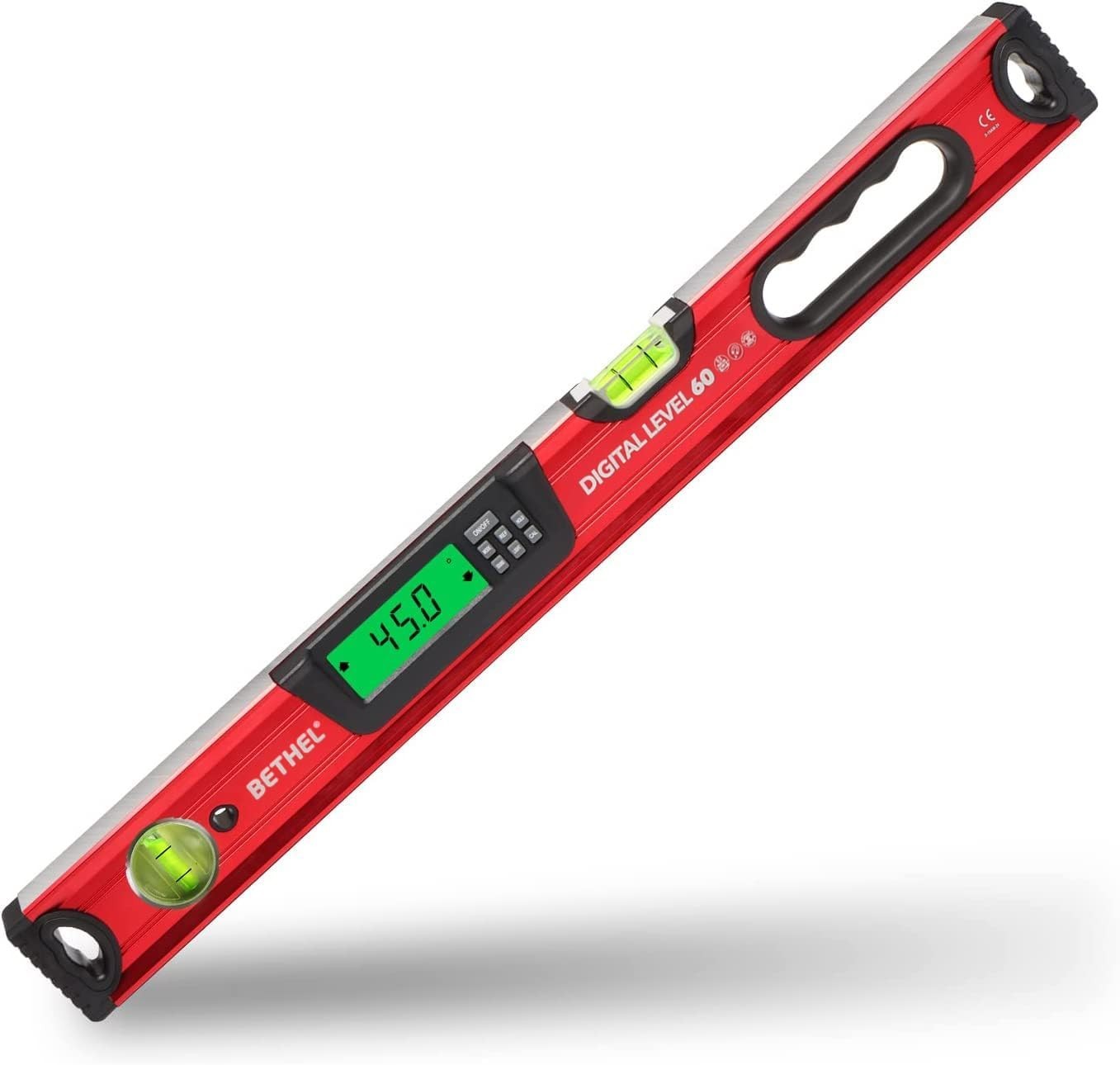 24" Digital Magnetic Level LCD Electronic Torpedo Level Protractor IP54 Bag
