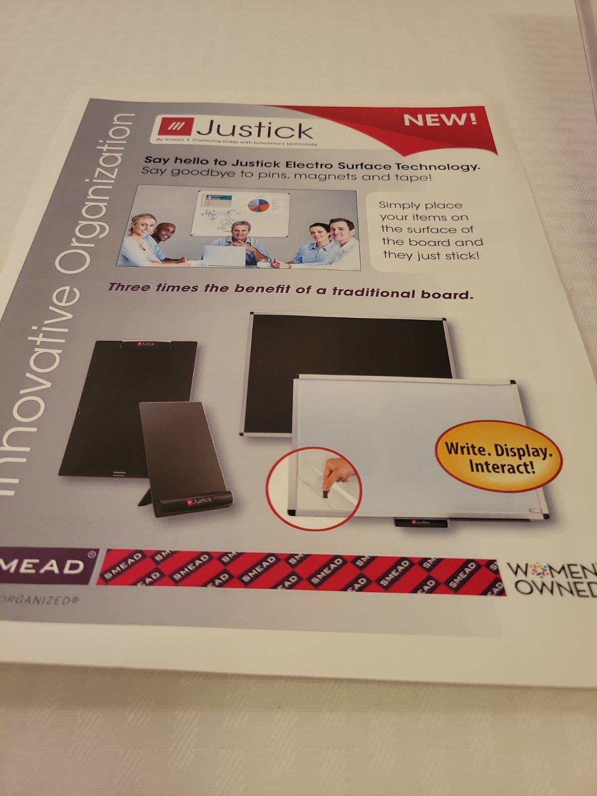 Justick Desktop Computer User Desk Organiser Script Holder Home Office Display