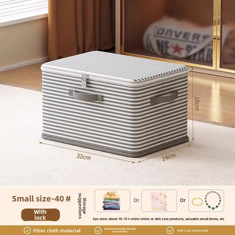 Lockable Storage Box Foldable Clothes Blanket Toy Organizer with Password