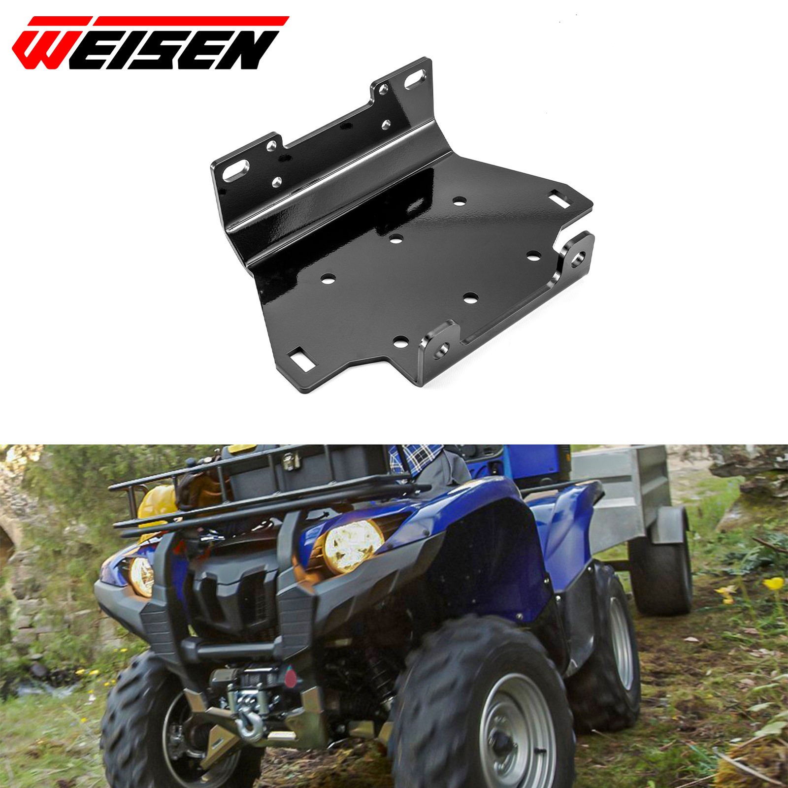 ATV Winch Mounting Bracket Fit Yahmaha Grizzly 700 2007-2015