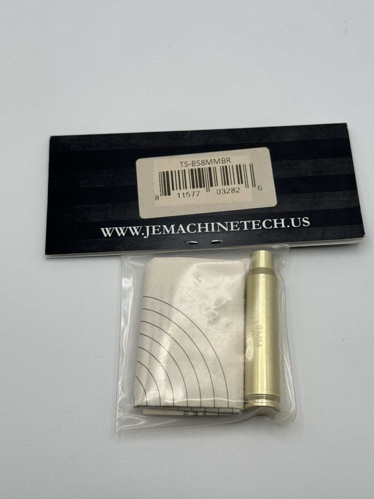 JE Machine Tech 5mW Laser Boresighter, 635/655nm, 8mm, Brass, TS-BS8MMBR