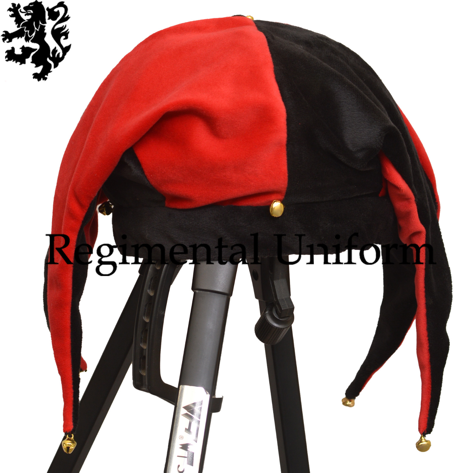 Court Entertainer Medieval Hat Fool Cap Jester Hat Red & Black Jester Hat Sale