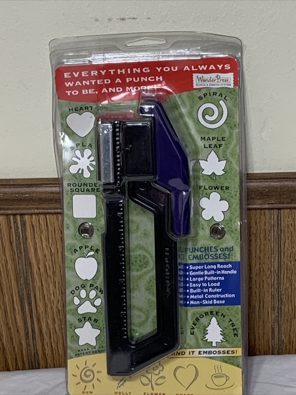 Punch Embossing Hand Tool Scrapbook Metal Long Reach Sealed Cutters New