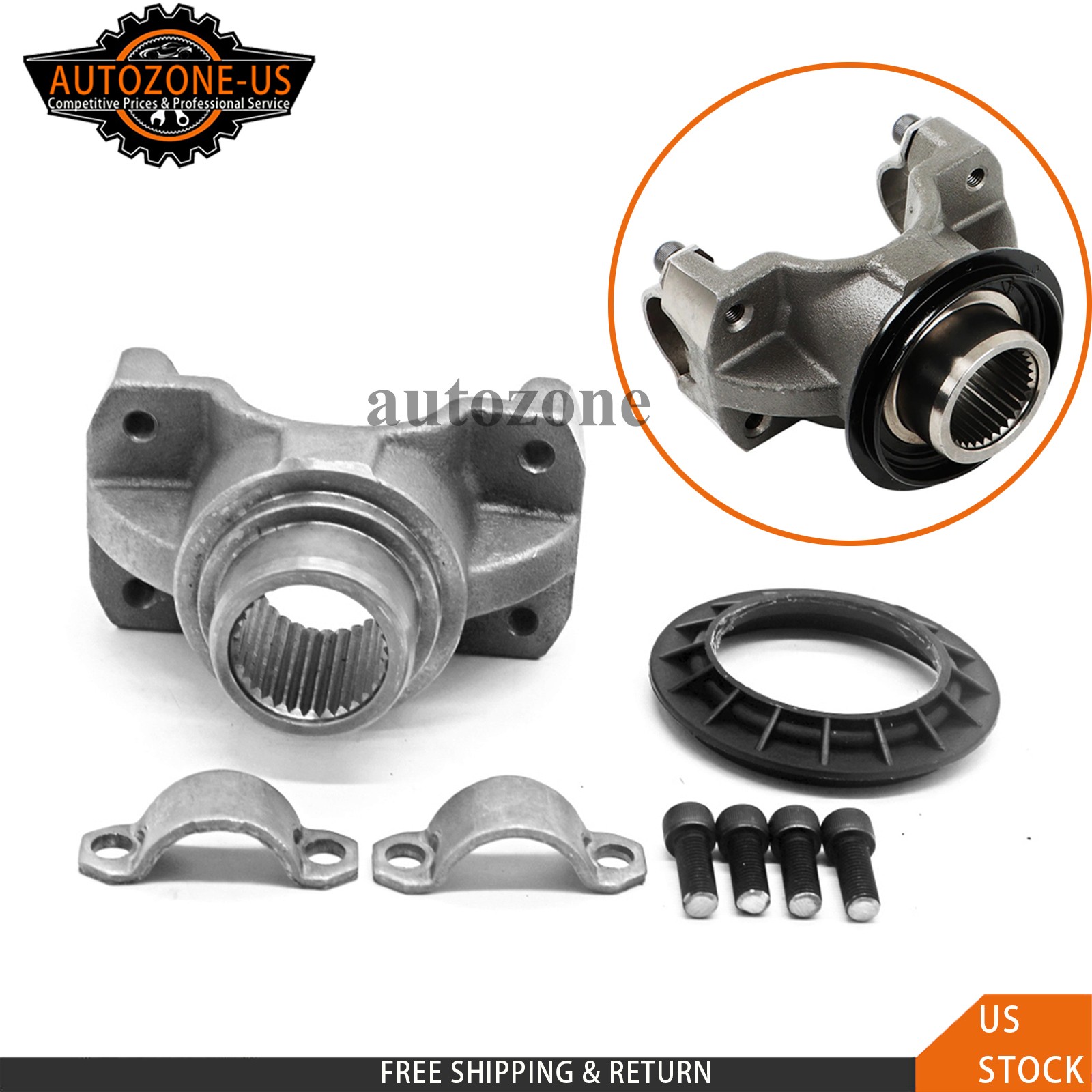 New For 93-2010 Ford F250/350 1410 Pinion Yoke With Strap Kit F81Z4851AB 410403