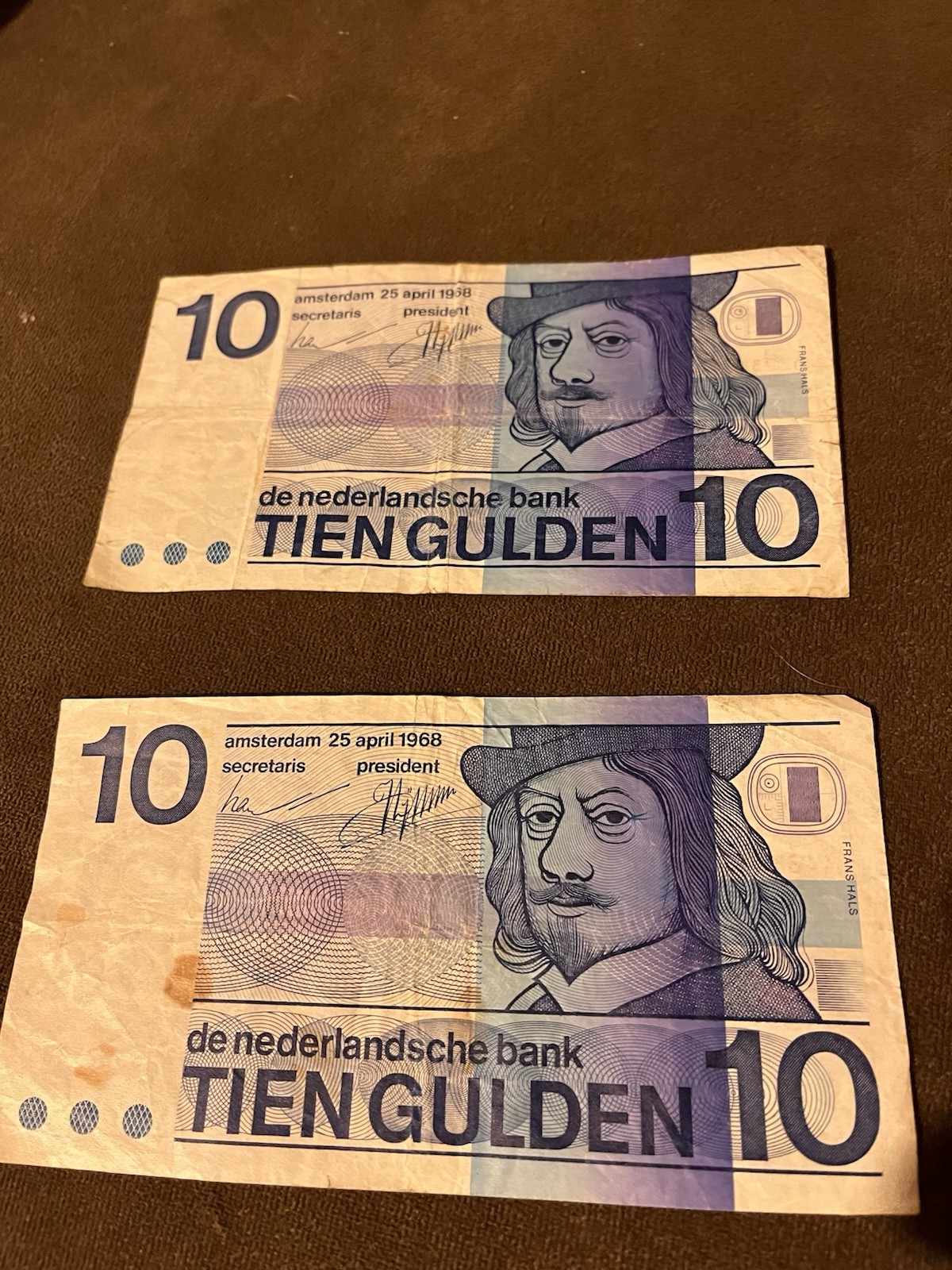 1968 - De Nederlandsche Bank, NETHERLANDS  - 10 Gulden Banknote