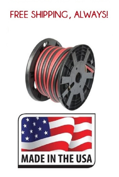 Trailer Light Cable Wiring 14 Gauge 2 Wire Bonded Parallel Spool Roll MADE USA
