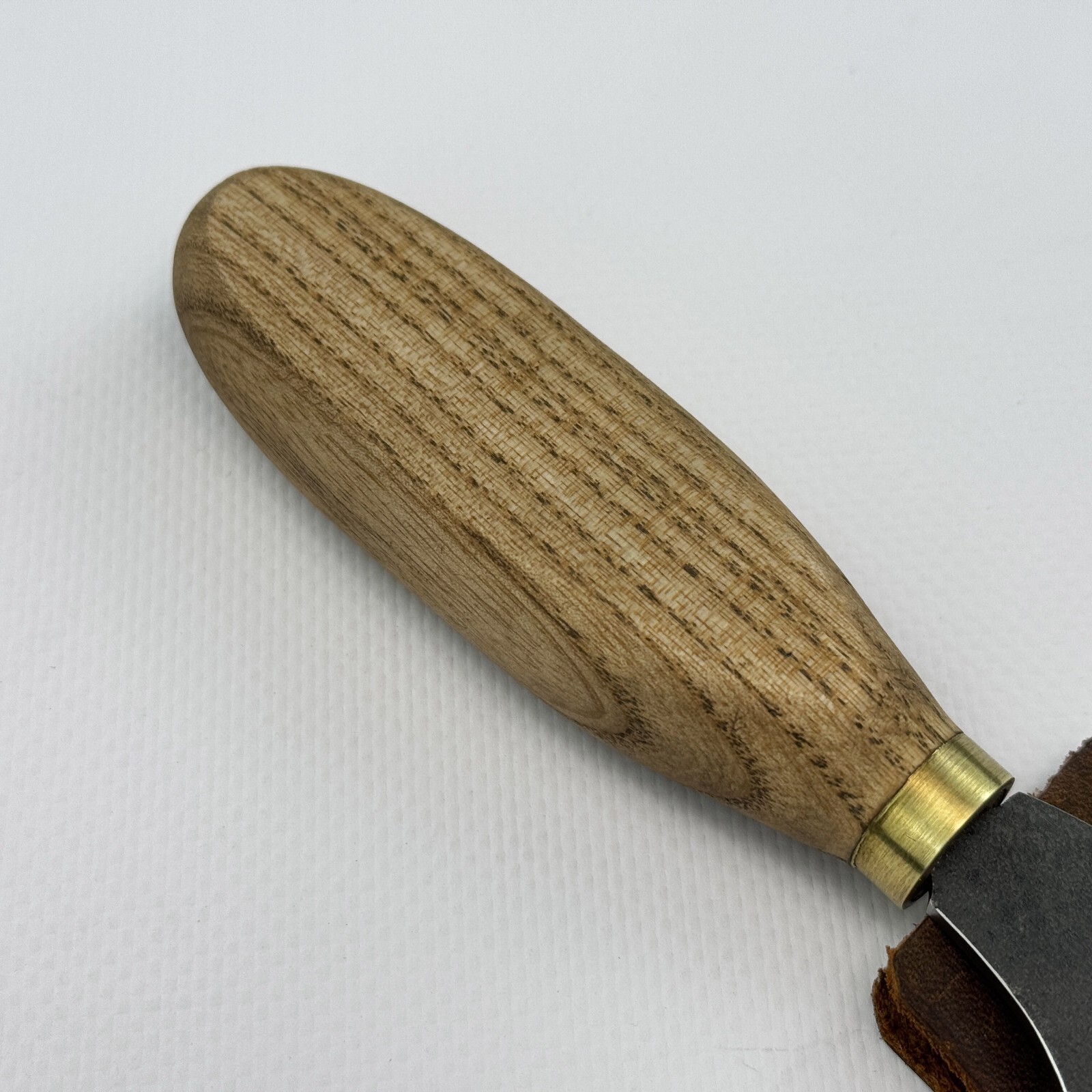 Hand-Forged Straight Leather Skiving Knife – Sharpened Tool for Leathercraft.