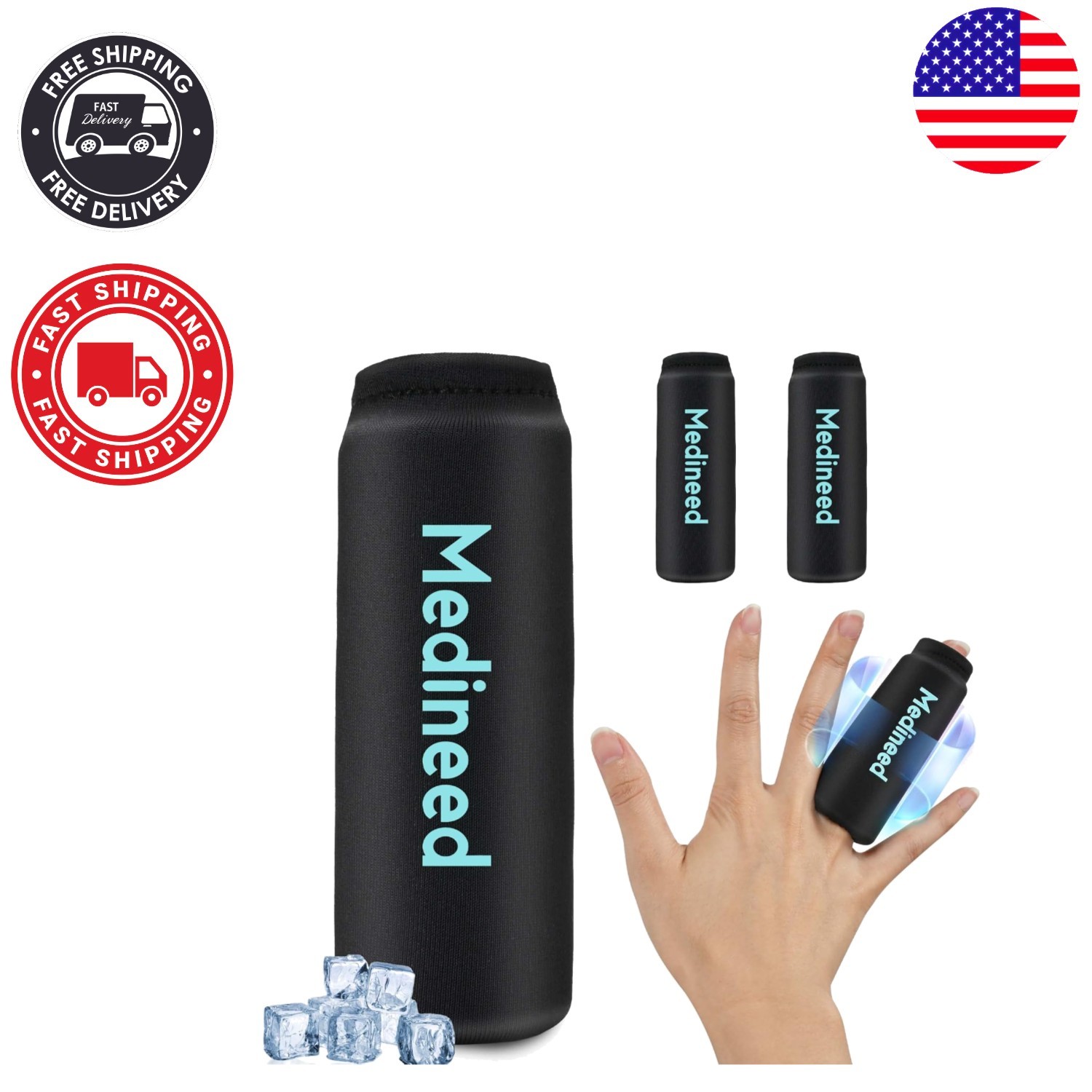 2PCS Reusable Finger Ice Sleeves - Ultimate Cold Compress for Pain Relief