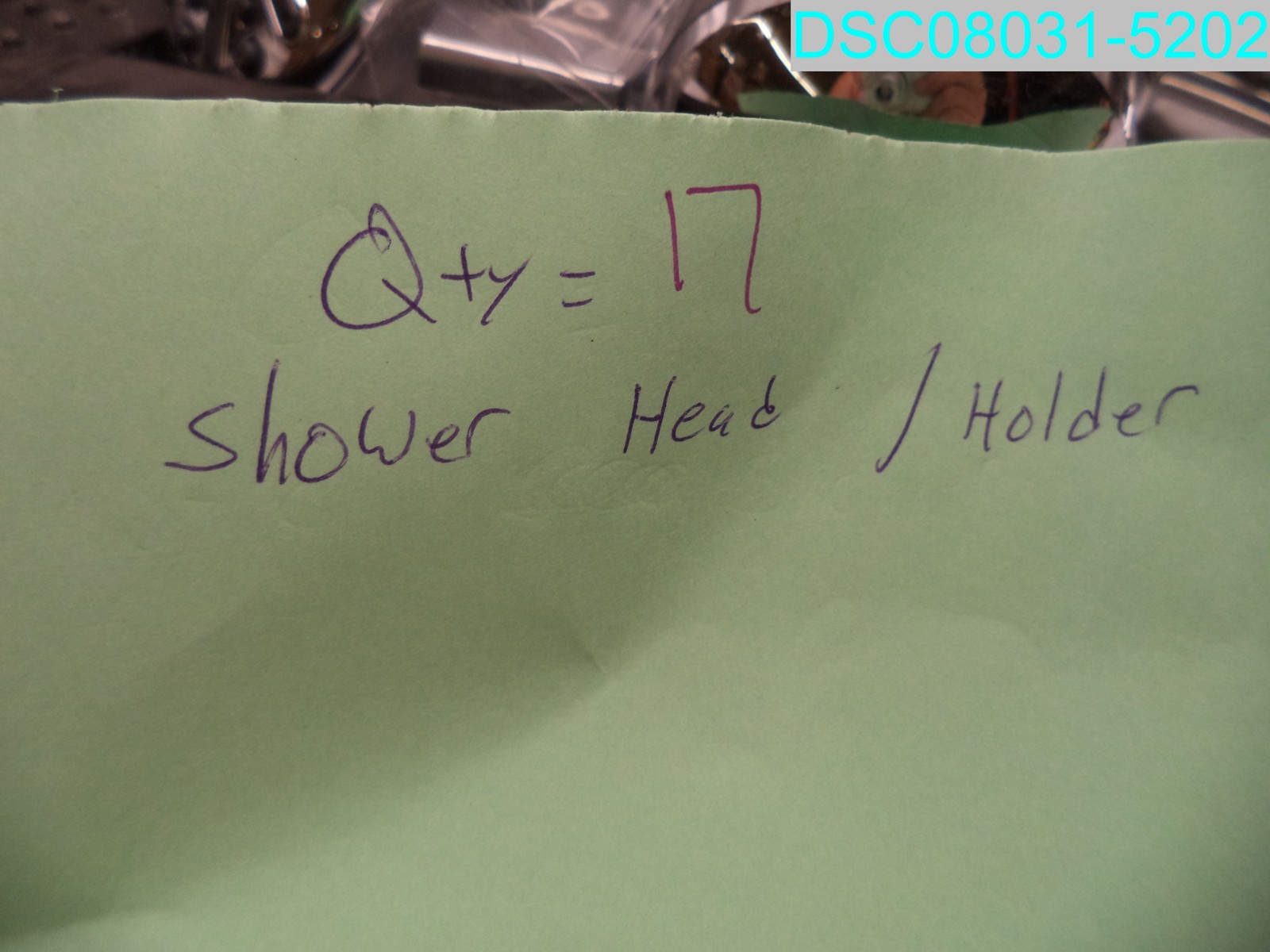 QTY=17: Assorted Size And Color Shower Heads And Holders
