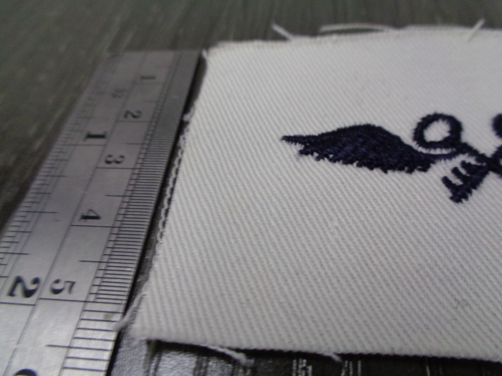 Military US NAVY AVIATION STOREKEEPER STRIKER Patch VIETNAM ISSUE SUNNER WHITE