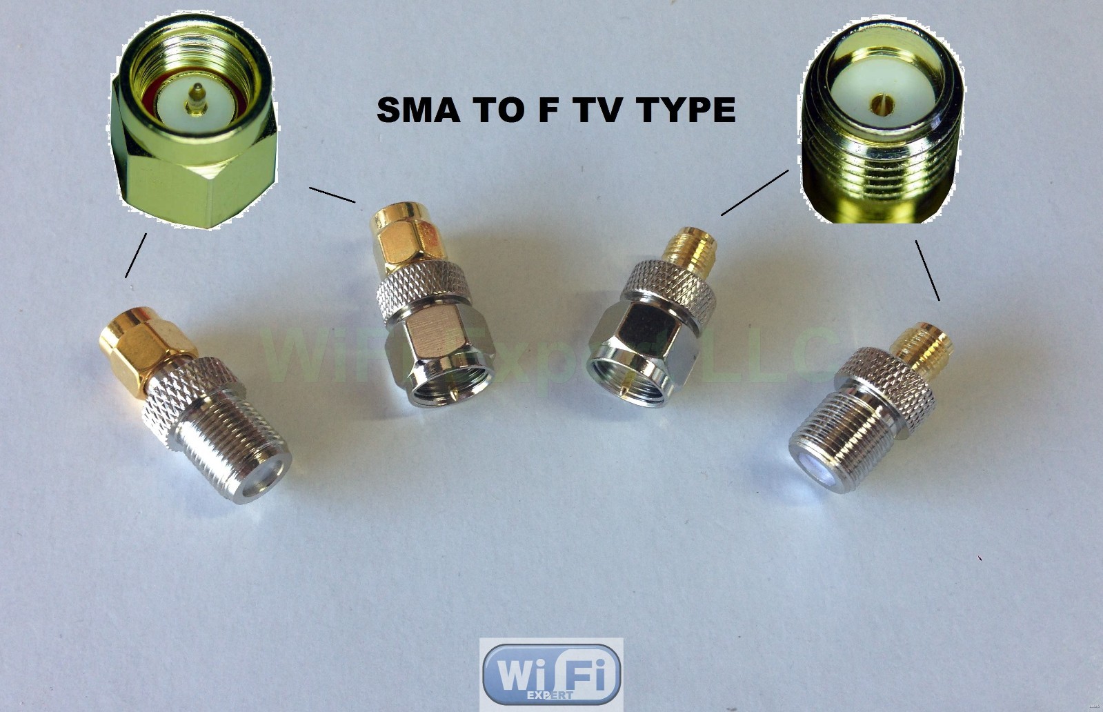 1x SMA Male/Female To F TV Male / Female Jack Plug COAX RF Connector Adapter USA