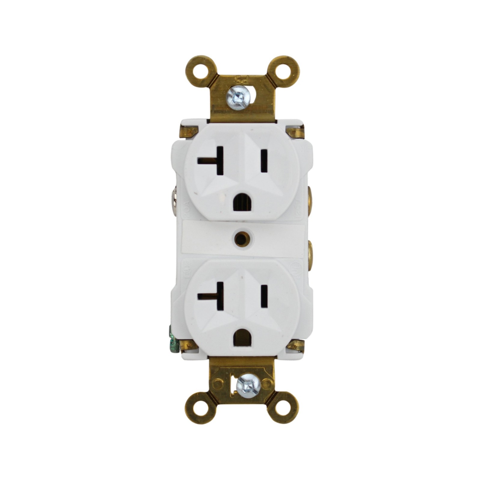 White Legrand 5362AW 20 Amp 125V Extra HeavyDuty Duplex Receptacle Outlet