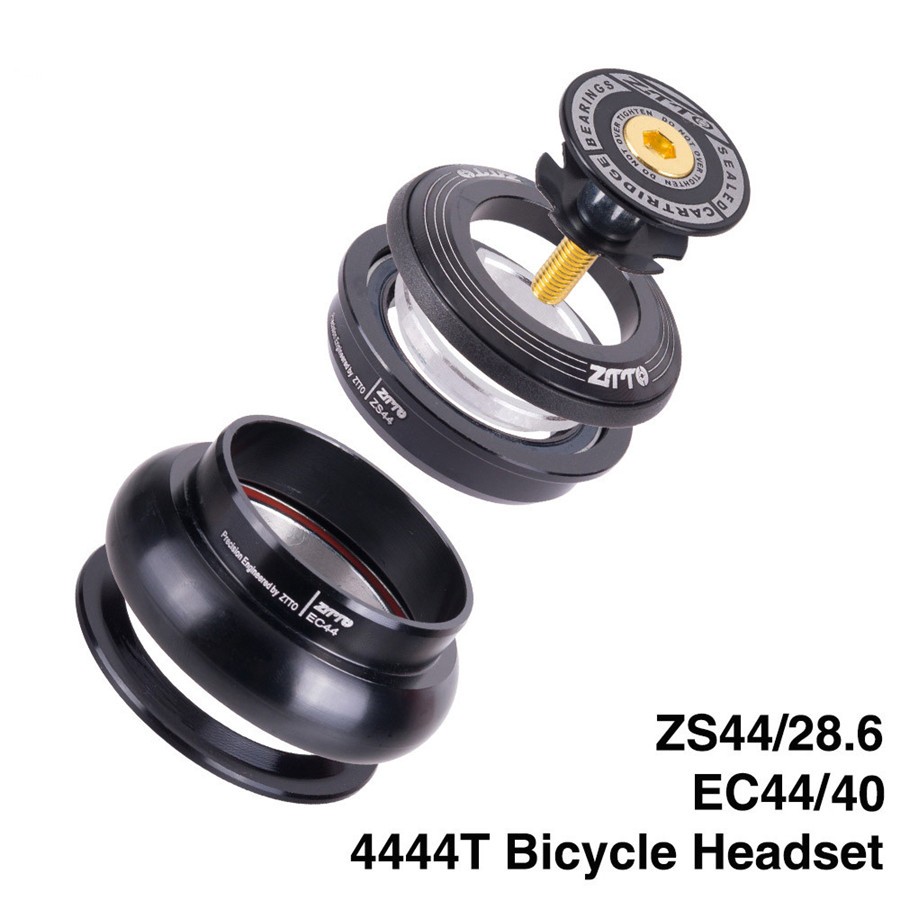 44mm 1 1/ 8"-1 1/2" Bicycle Straight Tube Frame to Tapered Tube Fork 1.5 Adapter