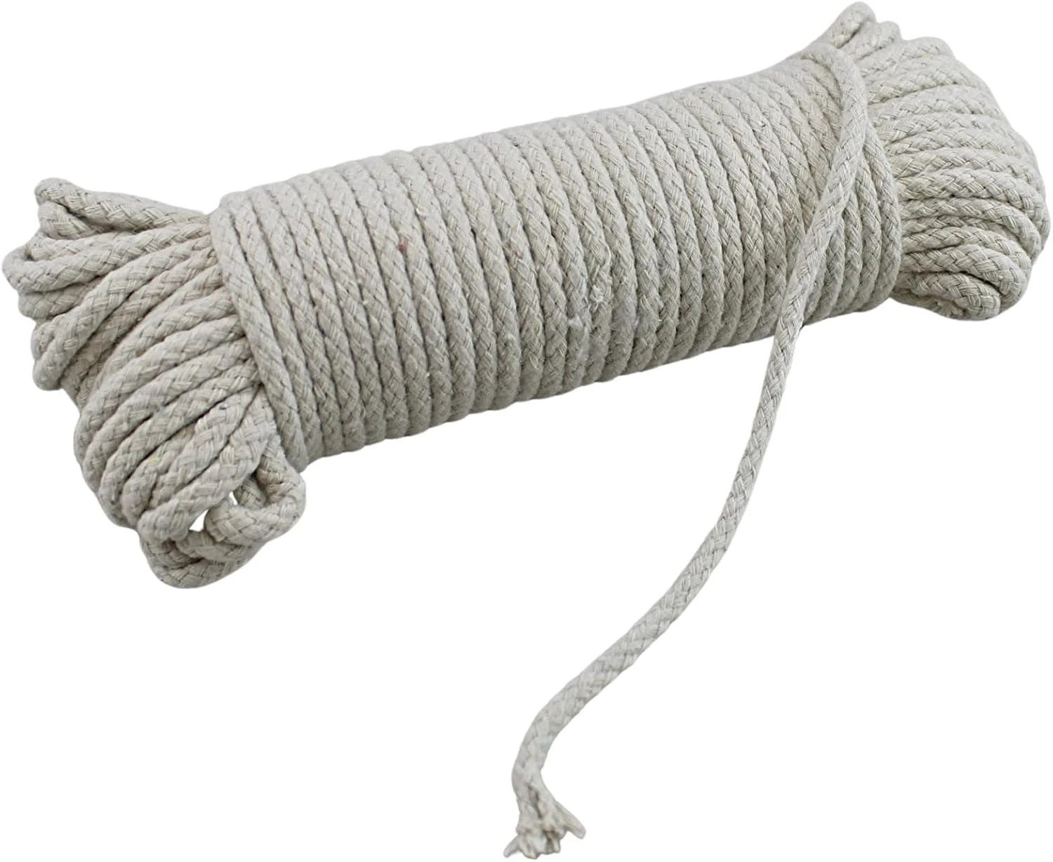 100 Ft Heavy Duty Braided Cotton Rope Clothesline Approximately #6 1/4" 6 Mm Mul