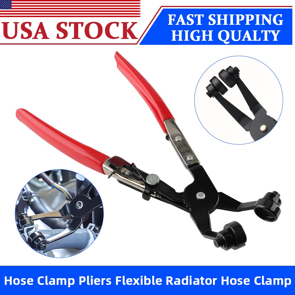 45° Hose Clamp Pliers Angled Swivel Low Radiators Ring-Type or Flat-Band Clamps