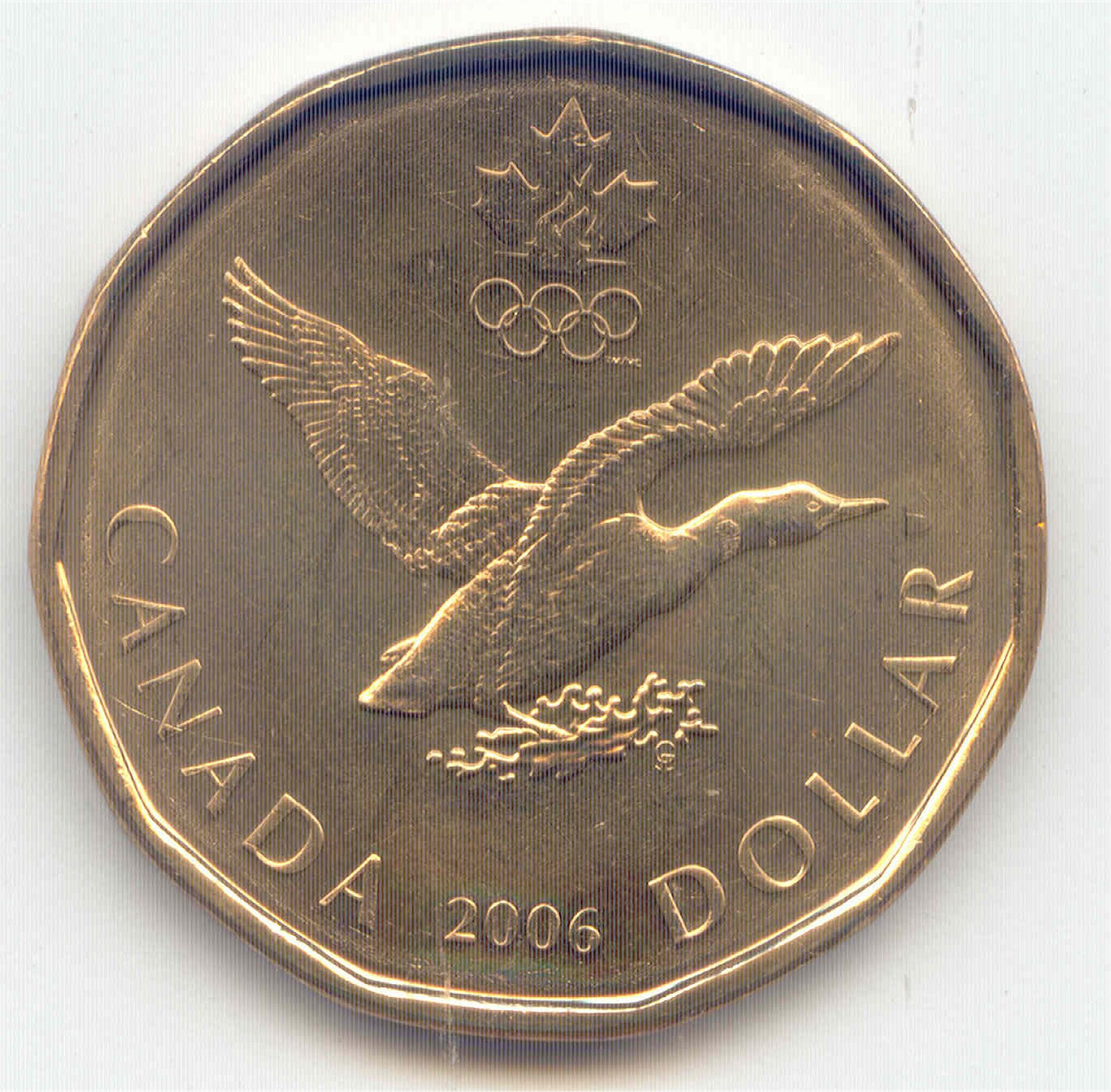 Canada 2006 Olympics UNC Lucky Loonie Canadian One Dollar $1 Exact Coin