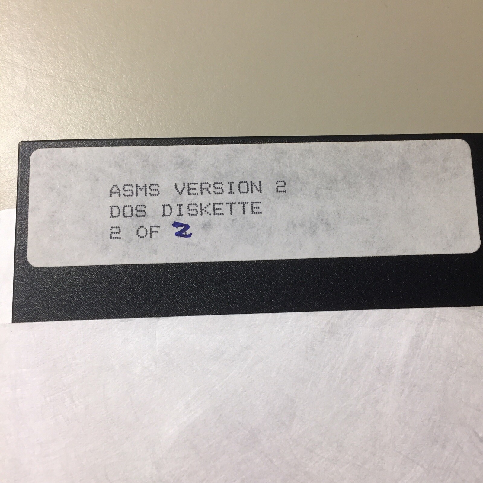 Vintage ASMS Version 2 DOS 5.25” Floppy Disks VHTF