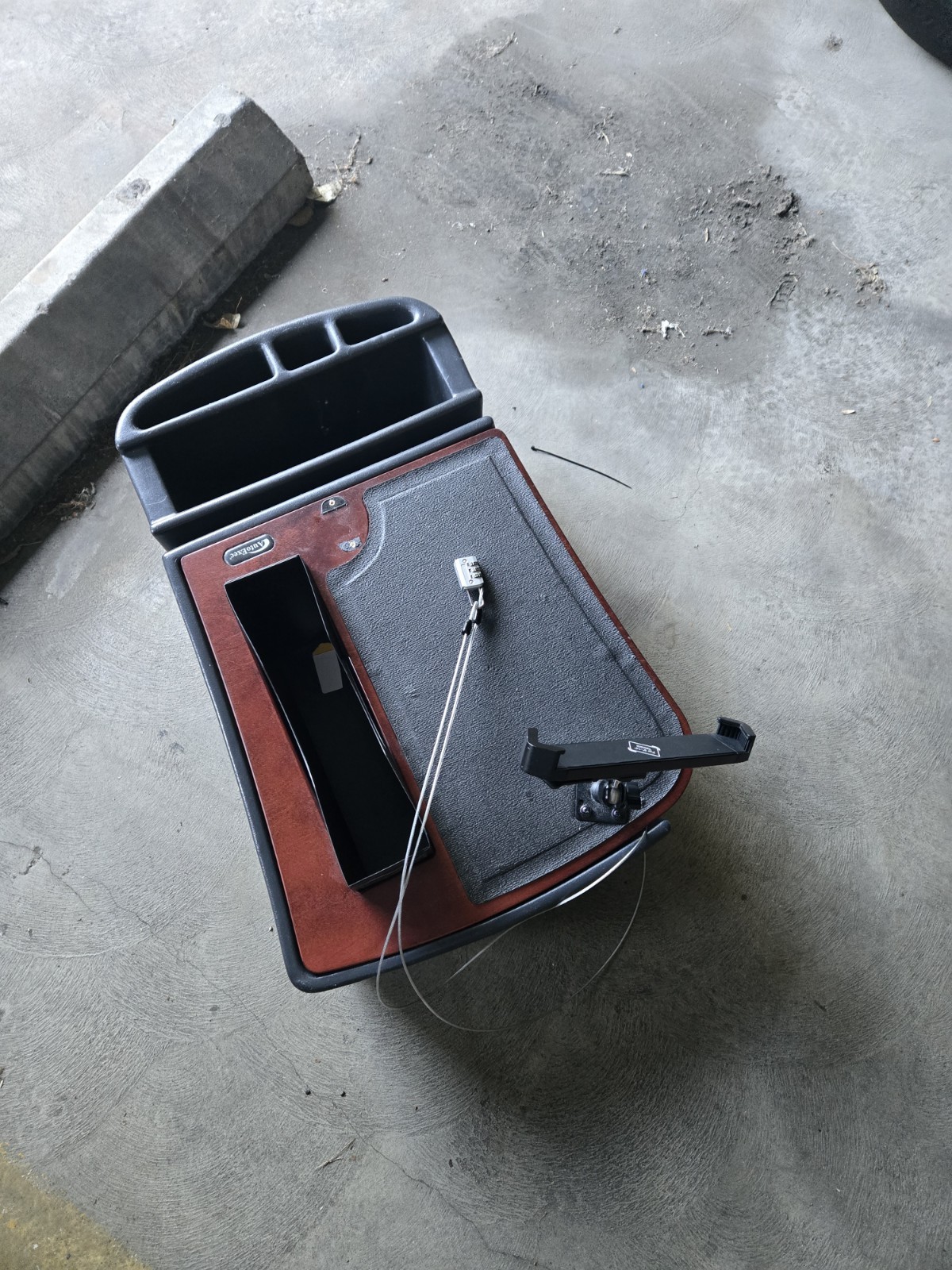 Vehicle Desk With Locking Tablet Mount
