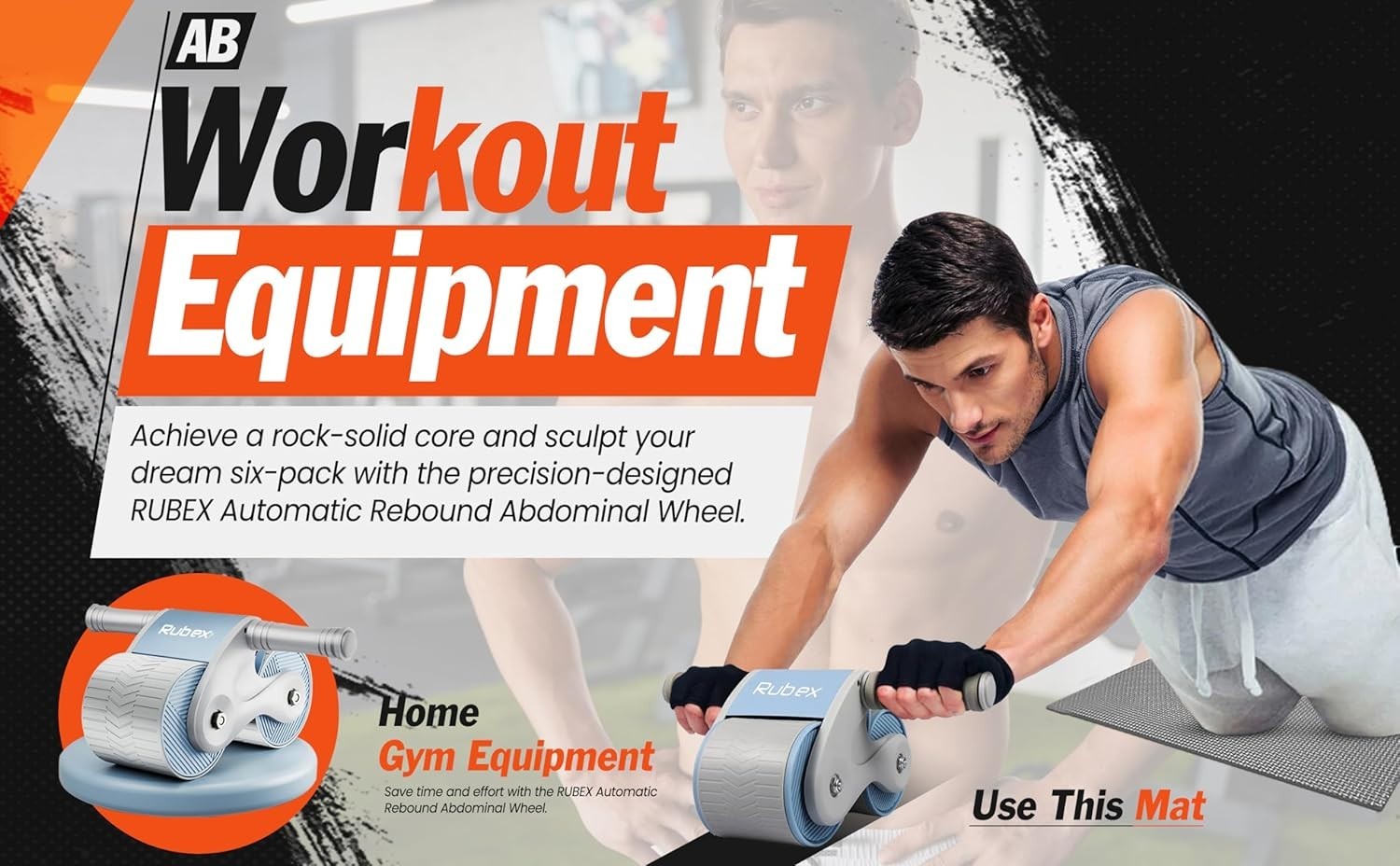 Rebound Ab Roller Wheel for Core Strength - Compact Home Gym Equipment