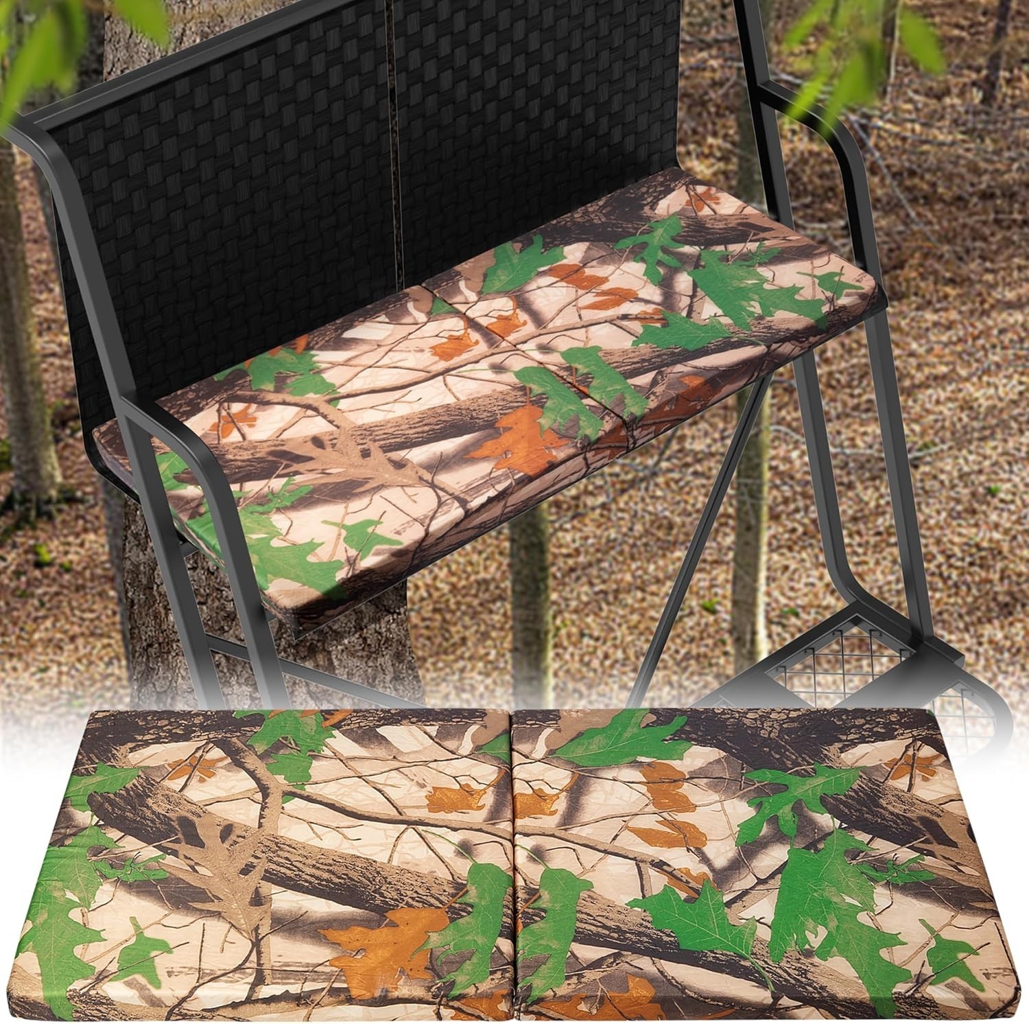31.5 ''×14''×1.2''Tree Stand Seat Cushion Thickened 2 People Tree Stand Seat