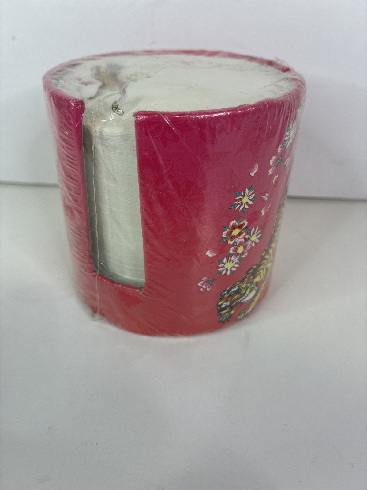 ED HARDY Tiger Pink Memo Cylinder Note Pad Round Notes Desk 600 Sheets NEW