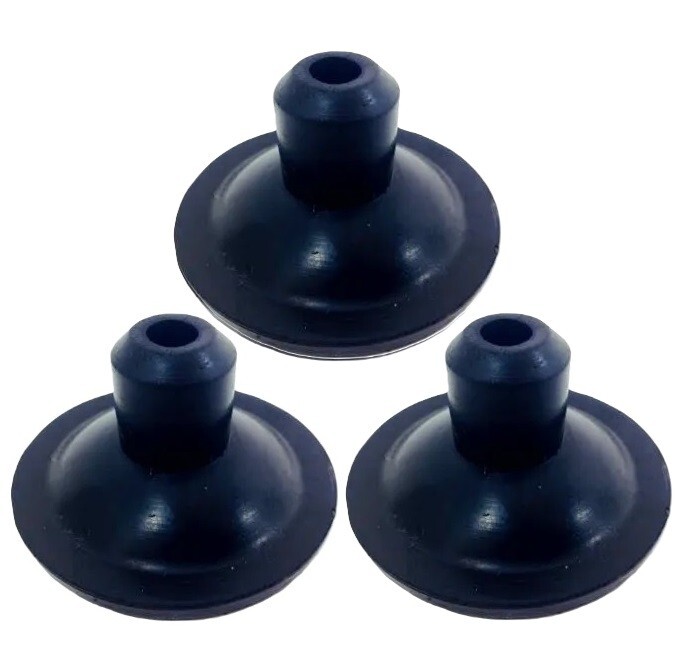3 BLACK SUCTION CUPS 1/4" HOLE for Saladmaster Health Craft Food Cutter